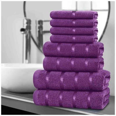 Second image of 8pcs Luxury Egyptian Cotton Towel Set, Quick-Drying 500 GSM Hand Face Bath Towel