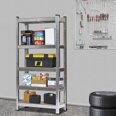 Second image of 5 Tier Heavy Duty Racking Metal Shelving Unit, Garage Storage Rack 150x70x30cm