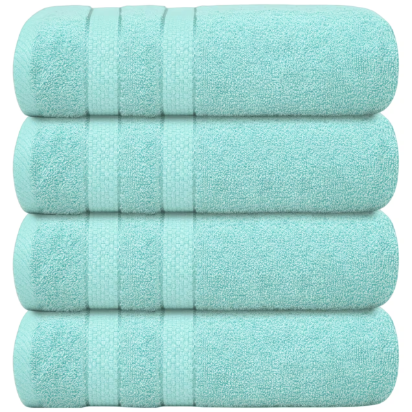 4X Jumbo Bath Towels 100% Egyptian Cotton 75x150cm Soft Quick Dry Large - Mint