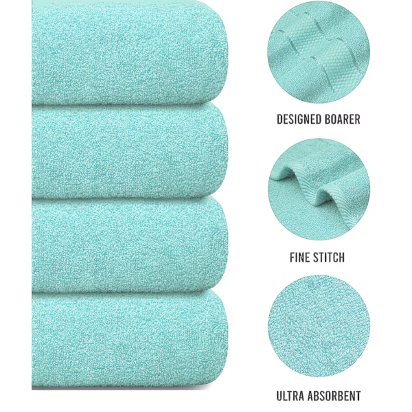 Second image of 4X Jumbo Bath Towels 100% Egyptian Cotton 75x150cm Soft Quick Dry Large - Mint