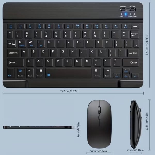 Second image of Wireless Keyboard and Mouse Combo for iPad Android Tablet Mini USB Portable