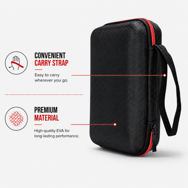 Second image of R36S Carry Case, EVA Protective Travel Storage Bag for Hard Drives & Accessories - 4 Pack