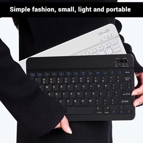 Wireless Keyboard and Mouse Combo for iPad Android Tablet Mini USB Portable - Black